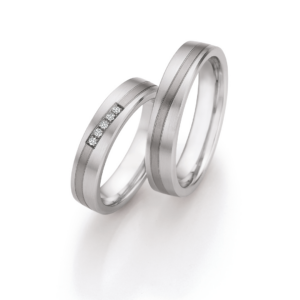 Edelstahl & Titan Ringe Brillanten 0,05ct.w/si ges.