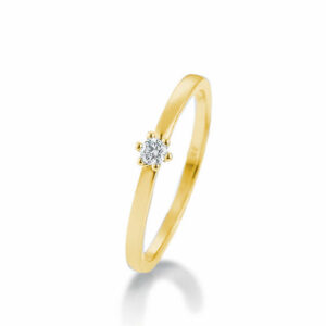 585 Gelbgold Ring Brillant 0,07ct.