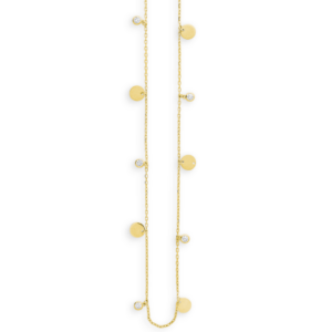 585 Gelbgold Collier Zirkonia