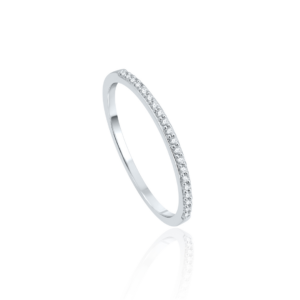 585 Weißgold Ring 0,10ct. H/si Brillant ges.