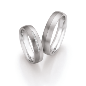Edelstahl & Titan Ringe Brillanten 0,05ct.w/si ges.