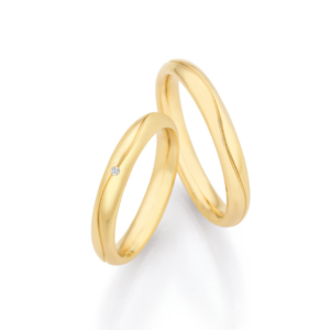 585 Gelbgold Eheringe 0,008ct.w/si Brillant