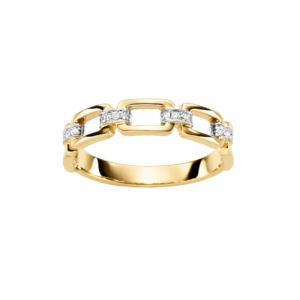 585 Gelbgold Ring 0,07ct.w/si Brillant ges.