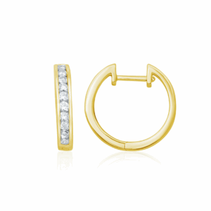 585 Gelbgold Creolen Brillanten 0,25ct.H/Si ges.