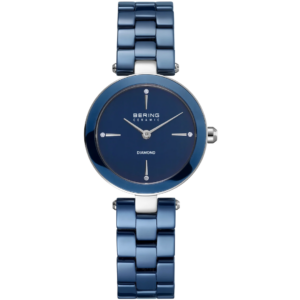 Bering Damenuhr Ceramic blau 16629-707