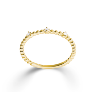 585 Gelbgold Ring 0,06ct.w/si Brillant ges.